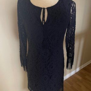 Lace Dress Navy Bluew/ liner